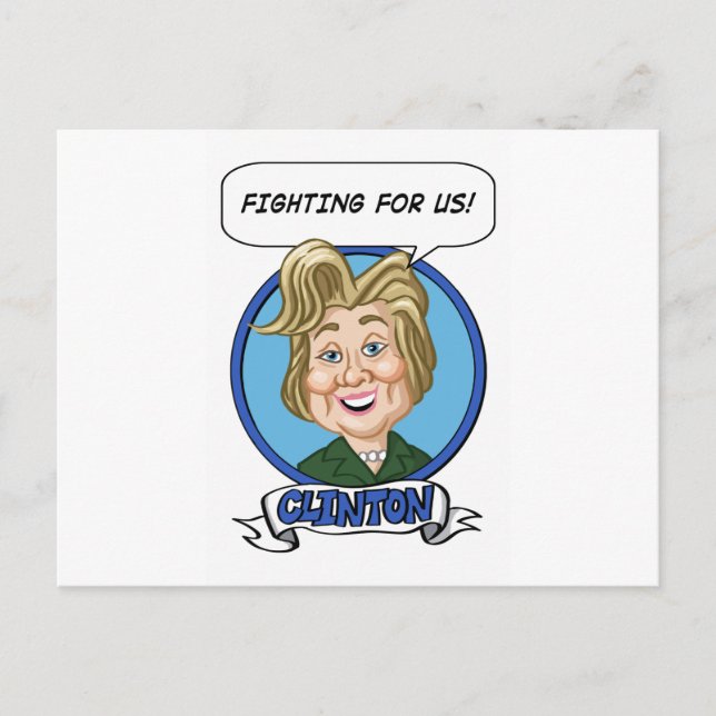 Hilary Clinton Wahl 2016 Postkarte (Vorderseite)