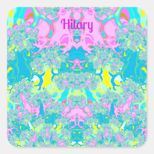 HILARY ~ PASTEL PERFEKTION ~ QUADRATISCHER AUFKLEBER