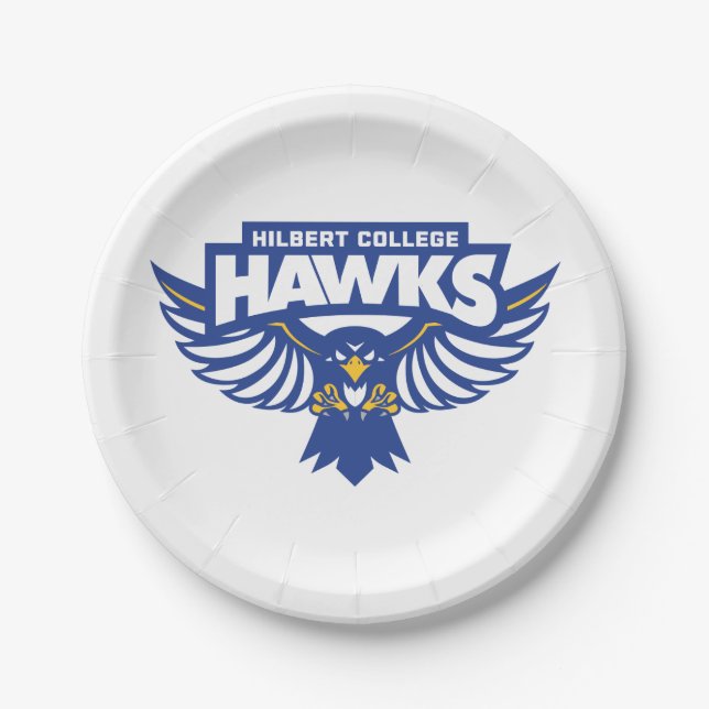 Hilbert College Hawks Pappteller (Vorderseite)