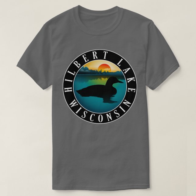 Hilbert Lake Wisconsin Loon T-Shirt (Design vorne)