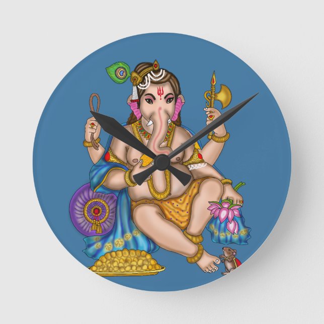 Hild Ganesha Wanduhr (Vorderseite)