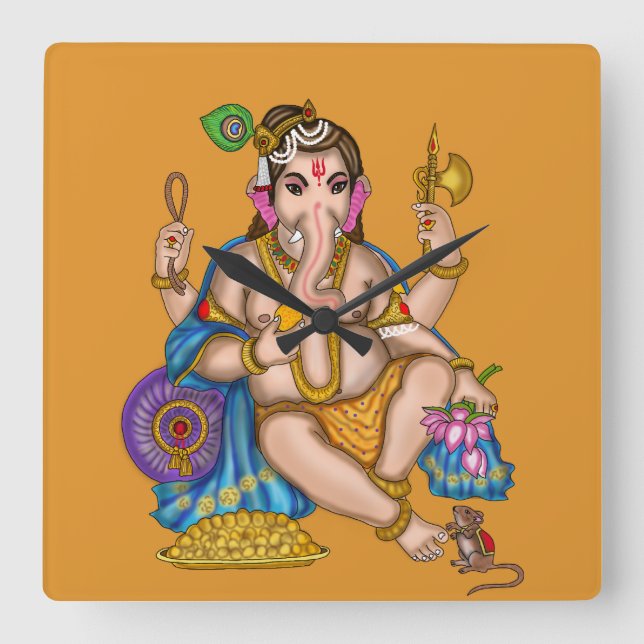 Hild Ganesha Wanduhr (Vorderseite)