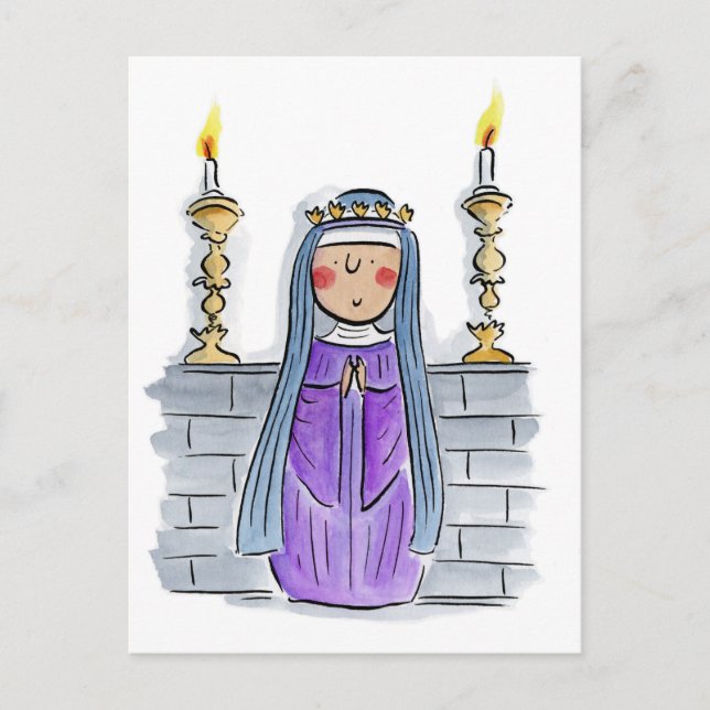 Hildegard von Bingen Postkarte (Vorderseite)