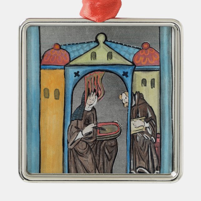 Hildegard von Bingen Silbernes Ornament (Vorne)