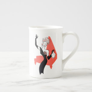 Hildegarde Karikatur-Tasse Prozellantasse