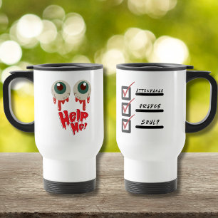 Hilf mir Halloween Lehrer Zombie Augen Reisebecher
