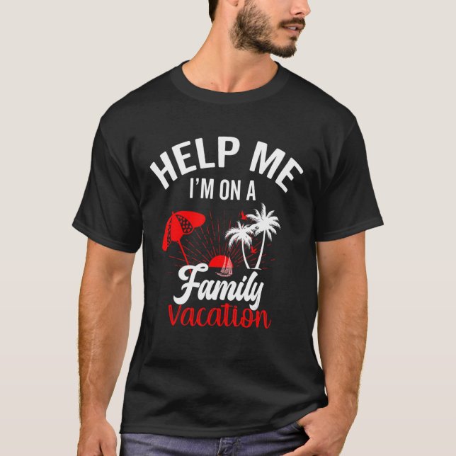 Hilf mir, ich bin auf einem Familienurlaub Sunset  T-Shirt (Vorderseite)