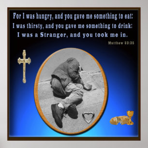 Hilf Obdachlosen-Poster Poster