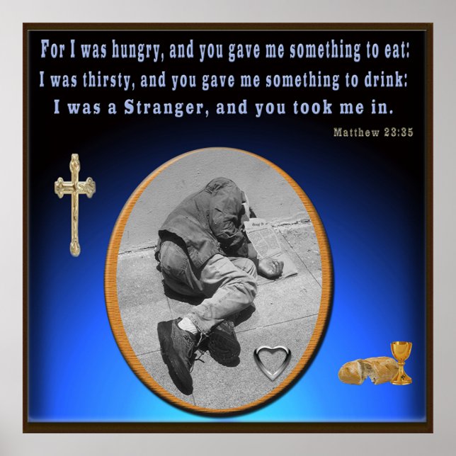 Hilf Obdachlosen-Poster Poster (Vorne)