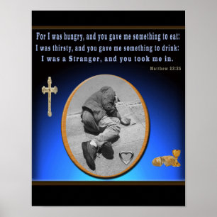 Hilf Obdachlosen-Poster Poster