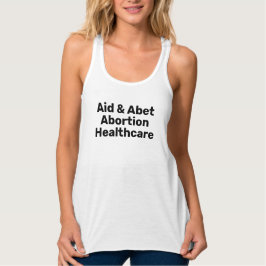 Hilfe & Abet Abortion Gesundheitswesen schwarze Ty Tank Top