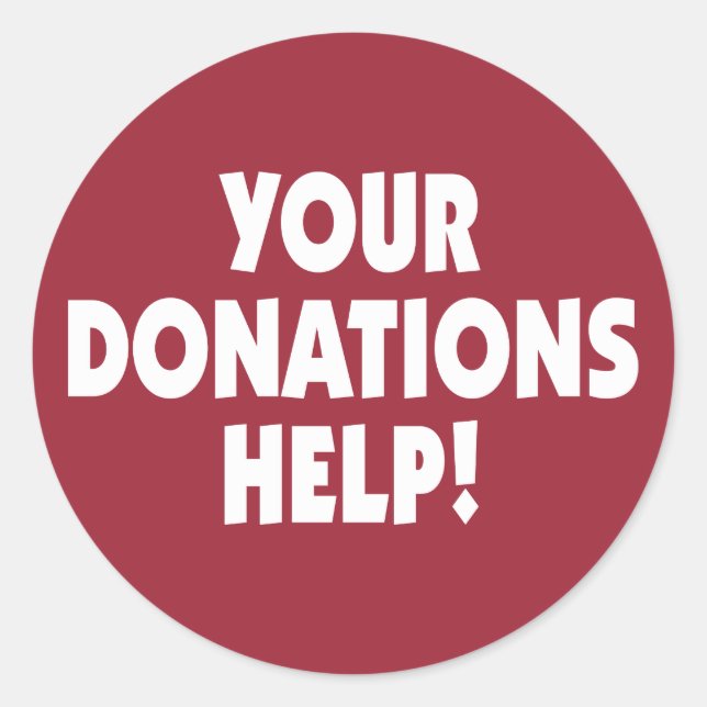 Hilfe-Aufkleber Runder Aufkleber (Vorderseite)