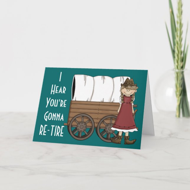 Hilfe bei der Altersvorsorge für Cowgirl - Western Karte (Vorderseite)