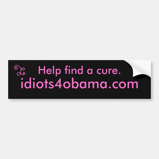 Hilfe die Heilung finden., idiots4obama.com Autoaufkleber (Vorne)