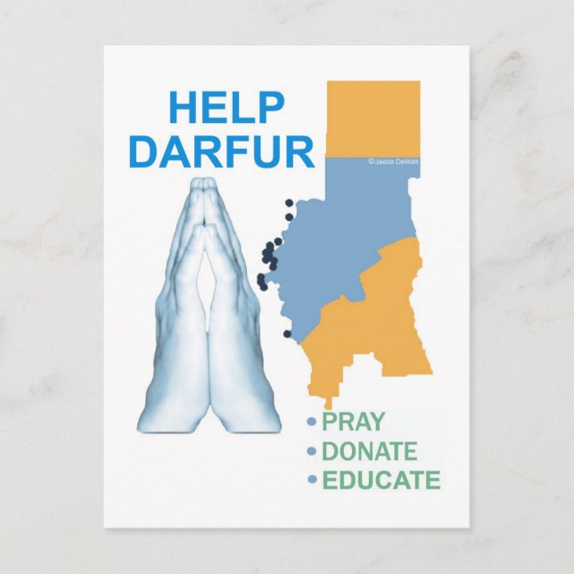 Hilfe für Darfur Postkarte (Vorderseite)