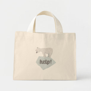 Hilfe für den Polar Bear Tote Bag Mini Stoffbeutel
