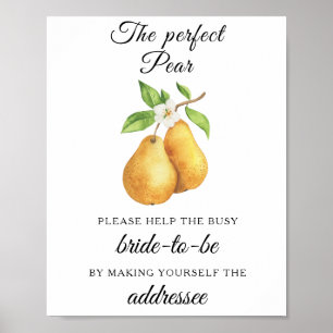 Hilfe für die Braut zur Hochzeitsparty der Birnen Poster