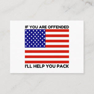 Hilfe für die US-Flagge Visitenkarte