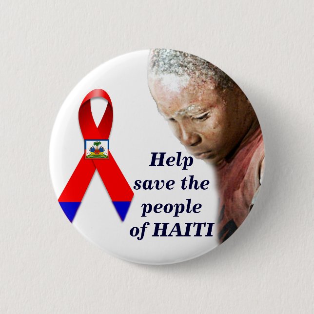 Hilfe für Haiti Button (Vorderseite)
