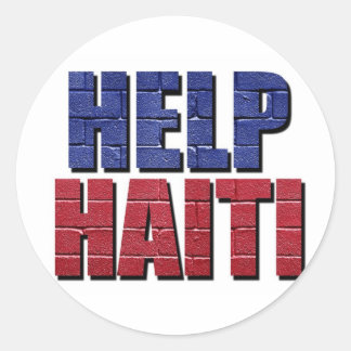 Hilfe für Haiti Runder Aufkleber