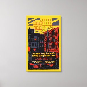 Hilfe für Ihre Nachbarschaft Leinwanddruck