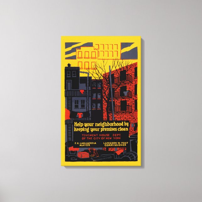 Hilfe für Ihre Nachbarschaft Leinwanddruck (Vorderseite)