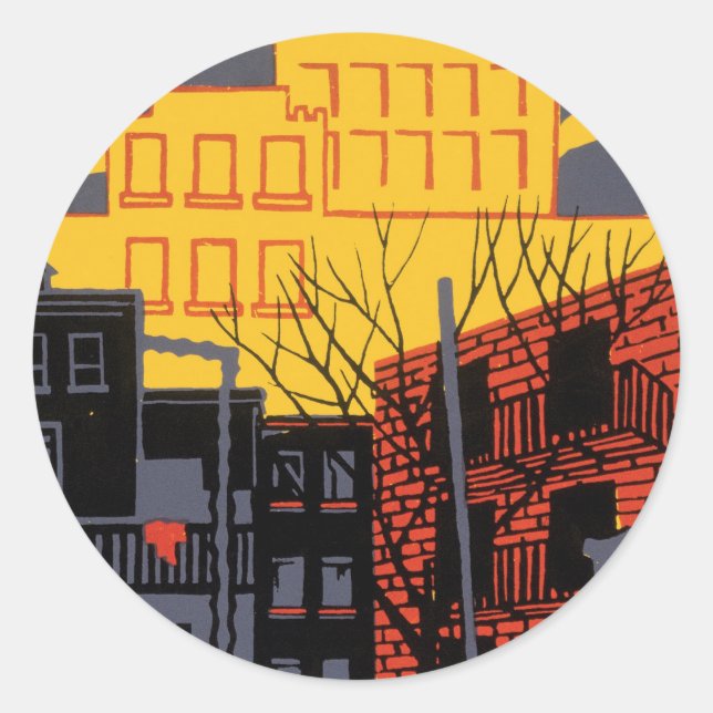 Hilfe für Ihre Nachbarschaft Runder Aufkleber (Vorderseite)