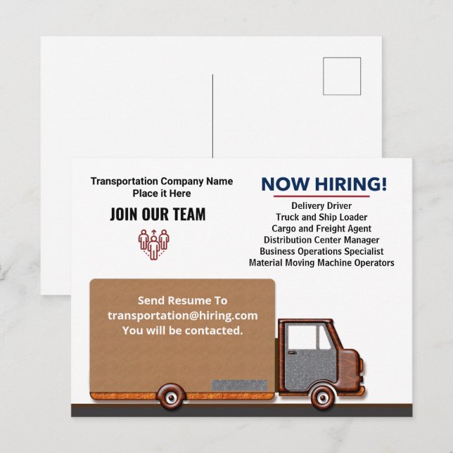 Hilfe Gewollt Jetzt einstellen von Arbeitsplätzen  Postkarte (Vorne/Hinten)