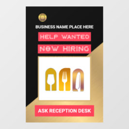 Hilfe Gewollt Jetzt Logobewerbung individuell eins Fensteraufkleber