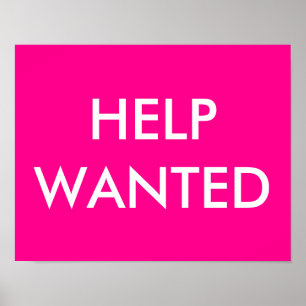 HILFE GEWOLLT PINK POSTER