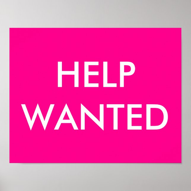 HILFE GEWOLLT PINK POSTER (Vorne)