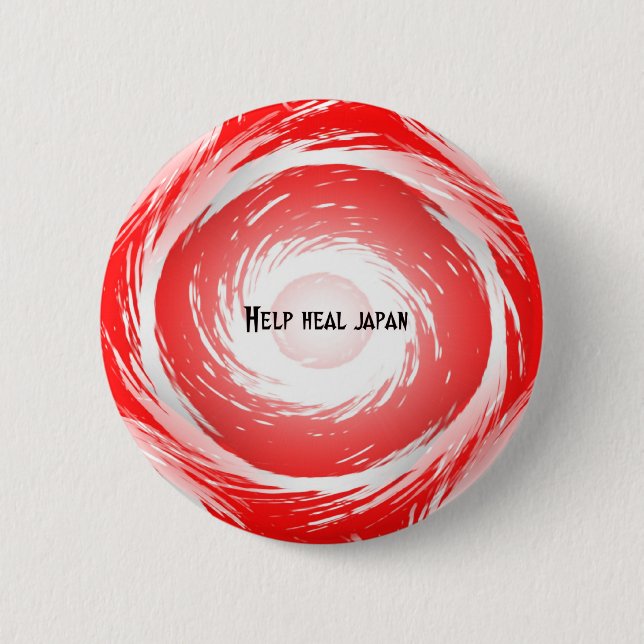 Hilfe heilen Japanknopf/-Abzeichen Button (Vorderseite)