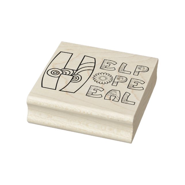 Hilfe Hope Heal Bujo Briefmarke Gummistempel (Stempel)