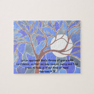 Hilfe in der Zeit des Bedarfs - Hebräer-4:16 - Puzzle