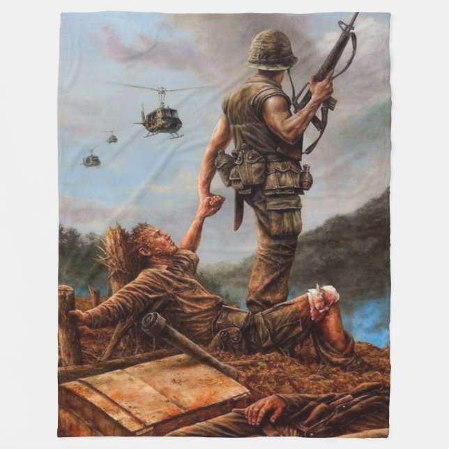 HILFE IST AUF DEM WEG FLEECEDECKE (Vorderseite)