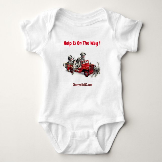 Hilfe ist unterwegs! Baby Bodysuit Baby Strampler (Vorderseite)