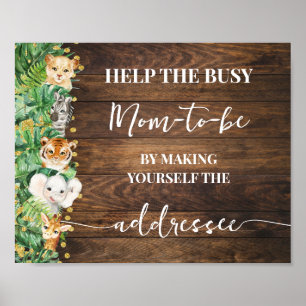 Hilfe Mama machen Sie sich persönlich Safari-Dusch Poster