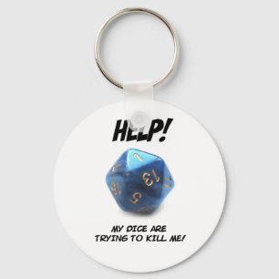 Hilfe! Meine Würfel versuchen, mich zu töten! Schlüsselanhänger