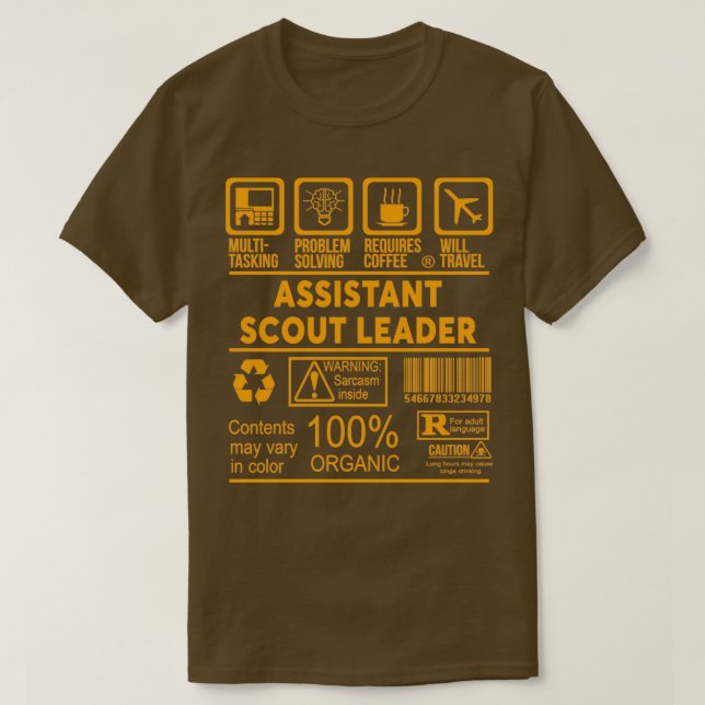 HILFE SCOUT LEADER NICE DESIGN T-Shirt (Design vorne)