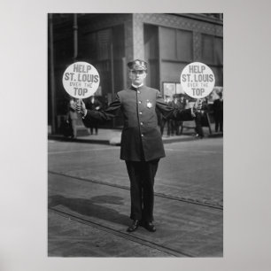 Hilfe St. Louis über der Spitze Poster
