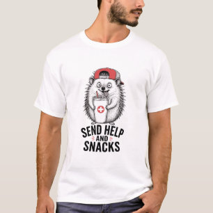 Hilfe und Snacks senden Igel T-Shirt