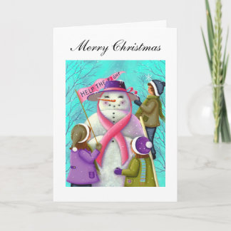 Hilfe zur Bekämpfung der Weihnachtskarte Feiertagskarte