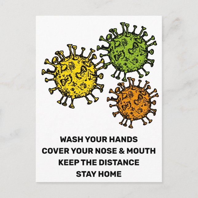 Hilfe zur Unterbindung der Covid19-Sicherheit des  Postkarte (Vorderseite)