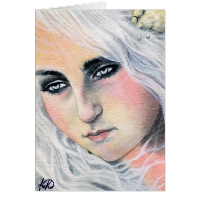 Hilflos Meerjungfrau-Karte (Vorne)