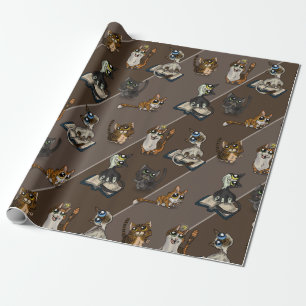Hilfreiche Studie Katzen Wrapping Paper Geschenkpapier