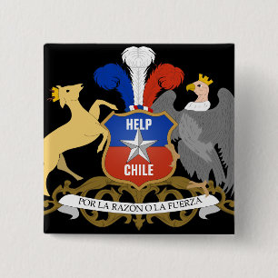 HILFSChile Wappen Button
