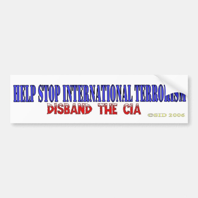 Hilfsendinternationaler Terrorismus Autoaufkleber (Vorne)