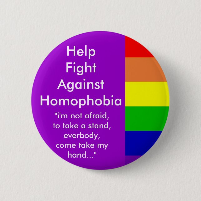 Hilfskampf gegen Homophobie Button (Vorderseite)