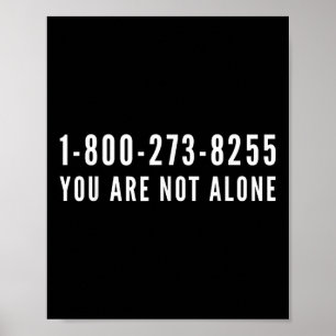 Hilfslinie 1-800-273-8255 zur Suizidprävention Poster