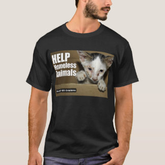 Hilfsobdachloser Tier (vorderer) T - Shirt